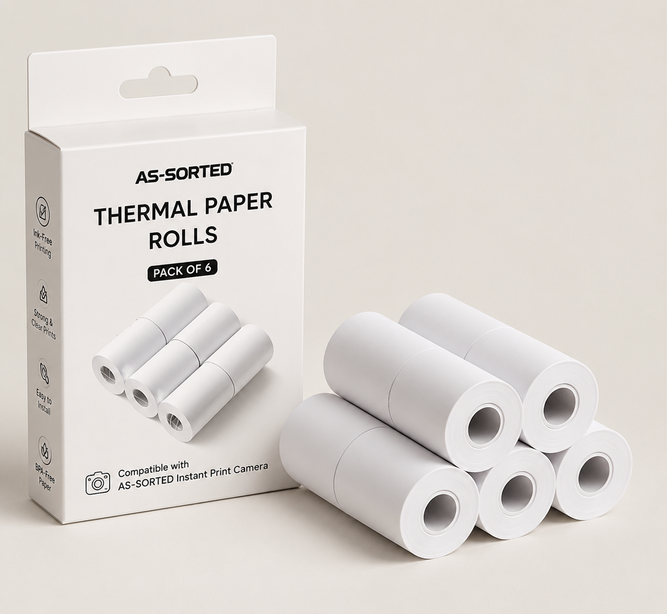Thermal Paper Rolls - Pack of 6